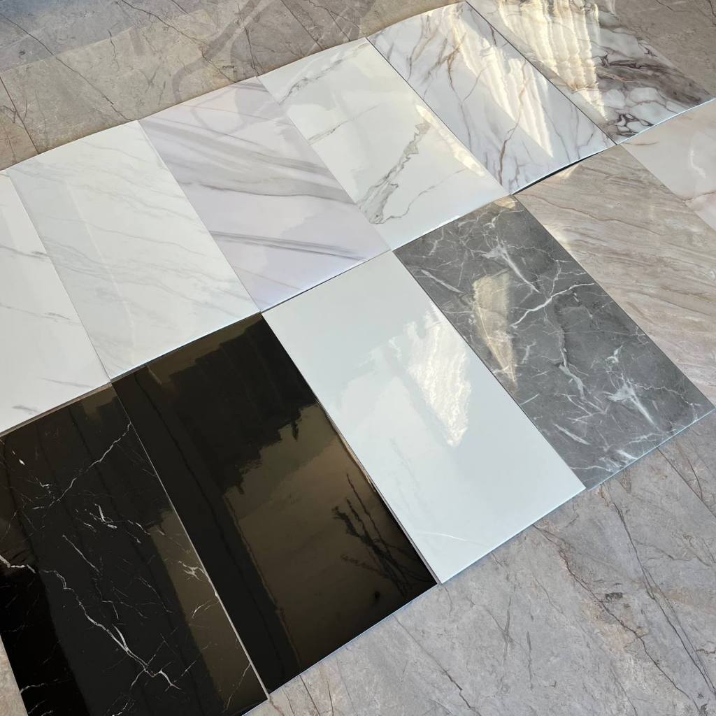 Adesivos de Parede 60x30 Revestimento em Mármore Placas Adesivas Banheiro Cozinha Lavabo C...