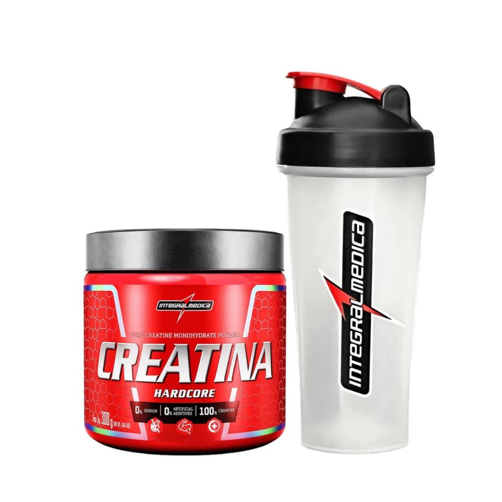 Kit Creatina Pura Integralmédica 300g + Coqueteleira Integralmédica