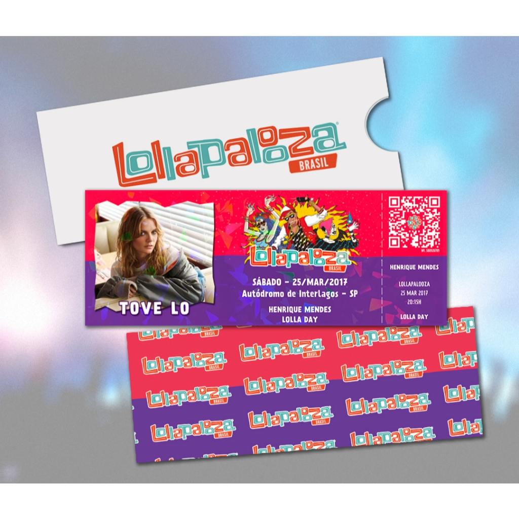 Ingresso Holográfico Personalizado - LollaPalooza 2017 (Tove Lo)