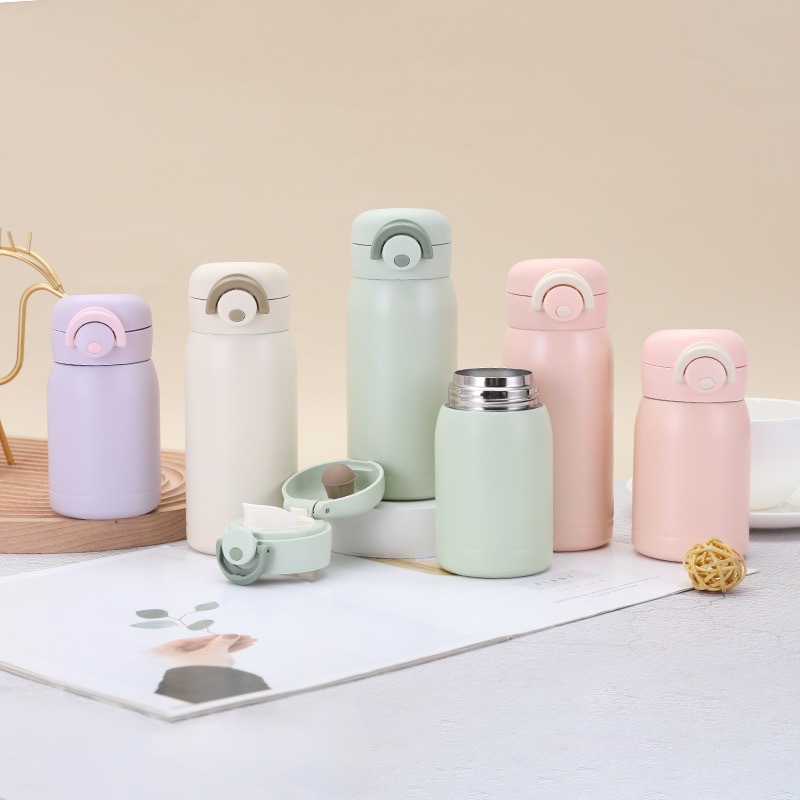 Copo De Café Térmica Com Tampa De Bala Garrafa Portátil De Aço Inoxidável Bebida 200ml350ml 4 Cores em Oferta na Shopee