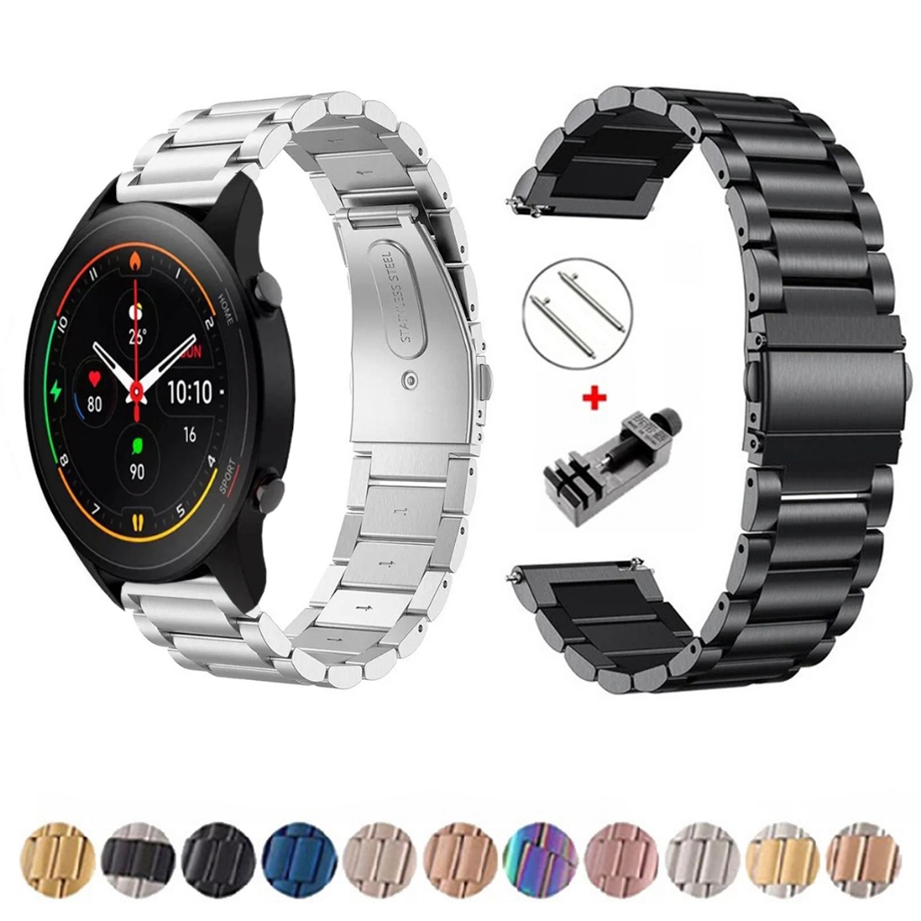 Pulseira de 22mm Metal Elos de aço inox para Xiaomi Mi Watch 1.39 de Engate Rapido