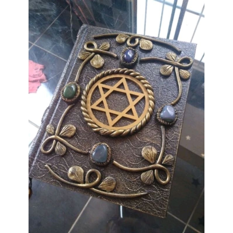 Grimorio 160 Folhas Hexagrama Estrela de Davi Salomão Caderno Místico