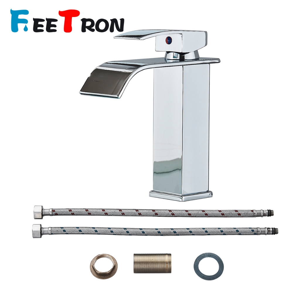 Torneira banheiro cascata monocomando para banheiro com um único manípulo para água quente e fria em Oferta na Shopee