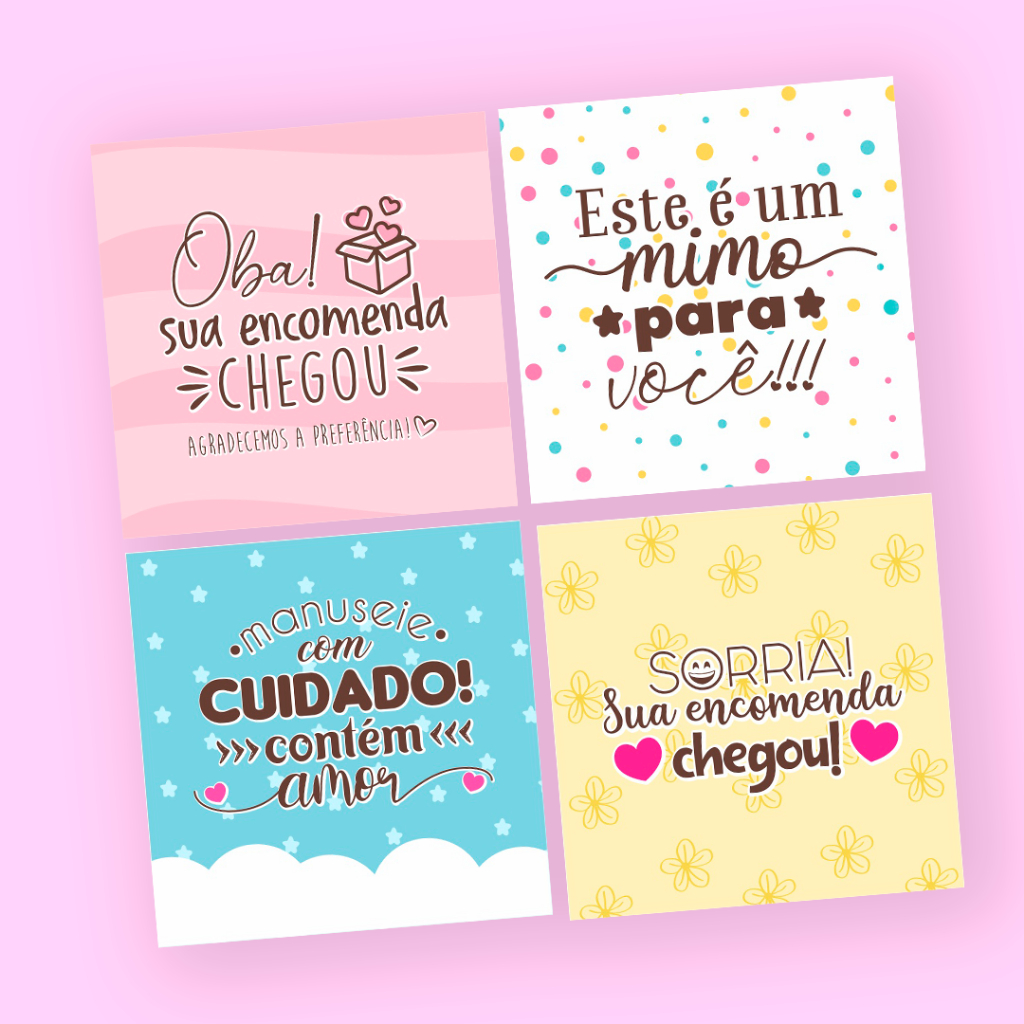 Tags de Agradecimento - Cartões para cliente - Obrigado pela compra
