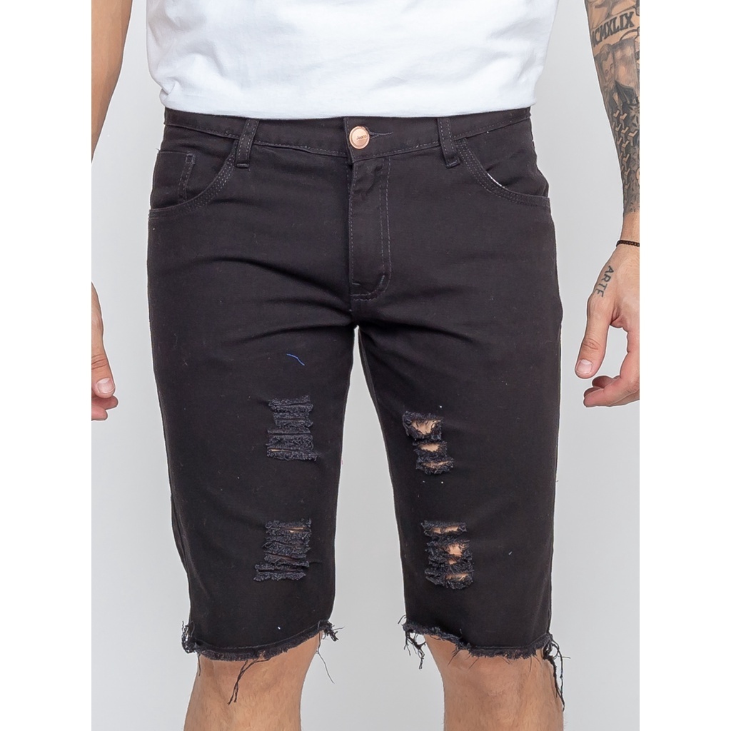 A Bermudas Jeans sarja Masculina Elastano fabrica preço barato tecido bom