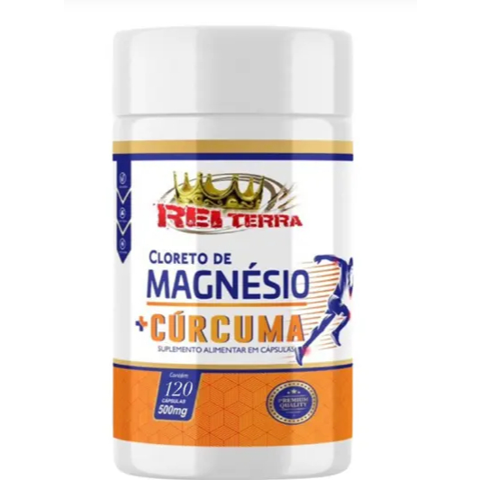 Cloreto de Magnésio + Cúrcuma  120 caps -Rei Terra