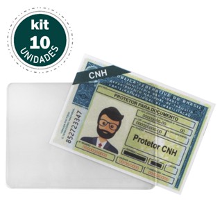 Capa Porta Acrílico Plástico Cnh Carteira Habilitação 10 Un em Oferta na Shopee