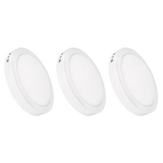 Kit 3 Luminária Painel Plafon Led Sobrepor Redondo 12w Bivolt em Oferta na Shopee