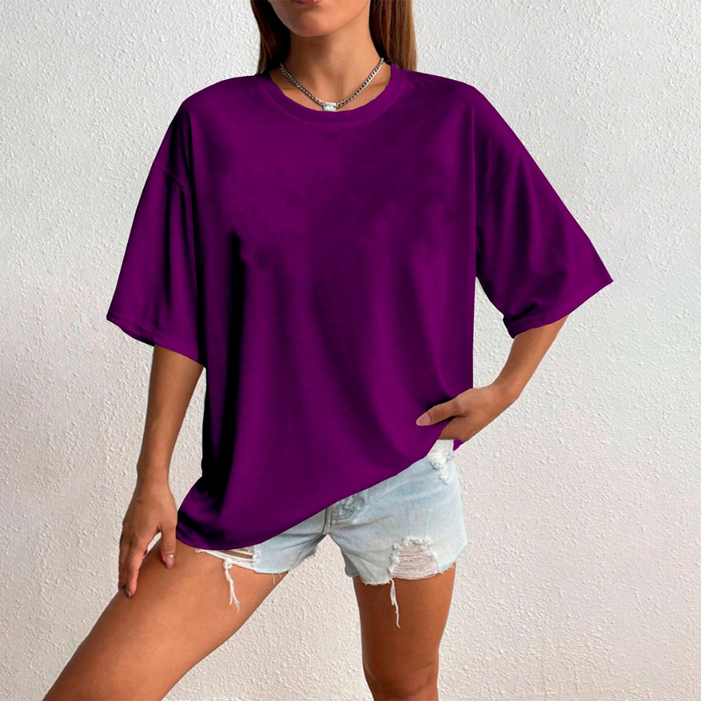Blusa Roxa Oversized Longa Esportiva Lisa Frete Costa Unissex T Shirt Plus Size Camiseta Larga Conf