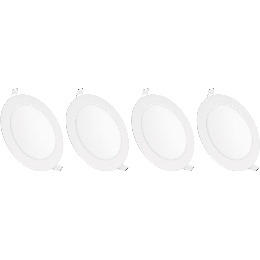 Kit 4 Luminária Painel Plafon Led Embutir Redondo 12w Bivolt em Oferta na Shopee