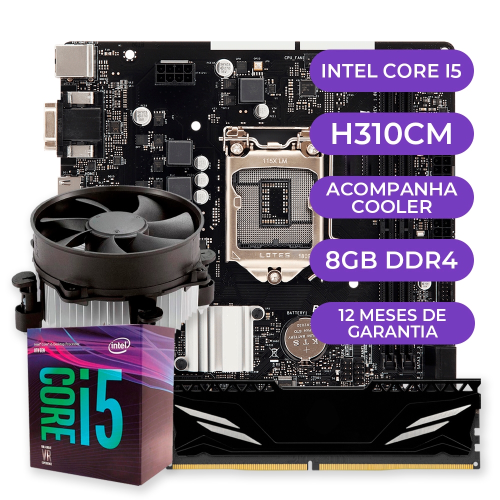 Kit Upgrade Gamer Intel Core I5 8ª Geração + Placa Mãe + 8GB DDR4 em Oferta na Shopee