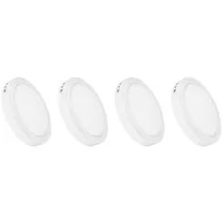 Kit 4 Luminária Painel Plafon Led Sobrepor Redondo 6w Bivolt