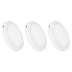 Kit 3 Luminária Painel Plafon Led Sobrepor Redondo 6w Bivolt