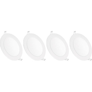 Kit 4 Luminária Painel Plafon Led Embutir Redondo 6w Bivolt Teto em Oferta na Shopee