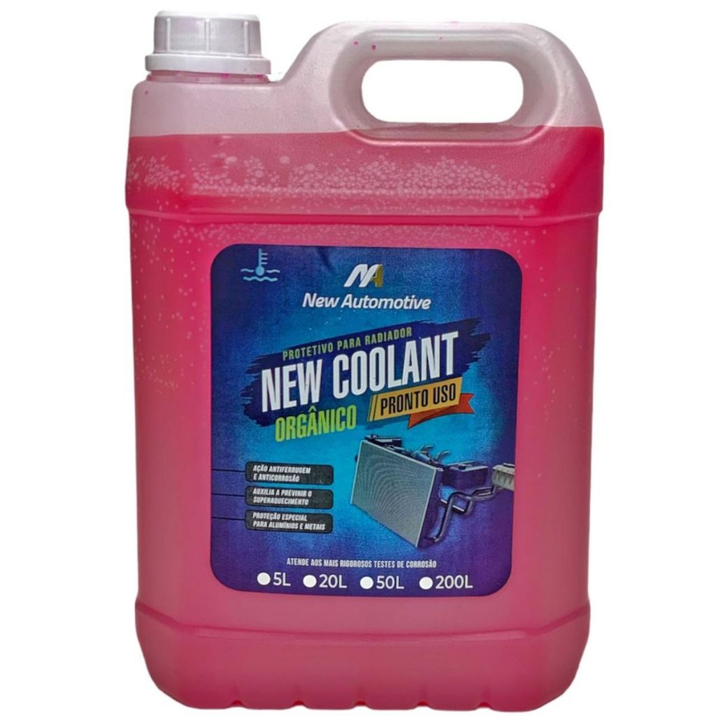 Aditivo Fluído Líquido Radiador Rosa Pronto Uso Nc 5 Litros