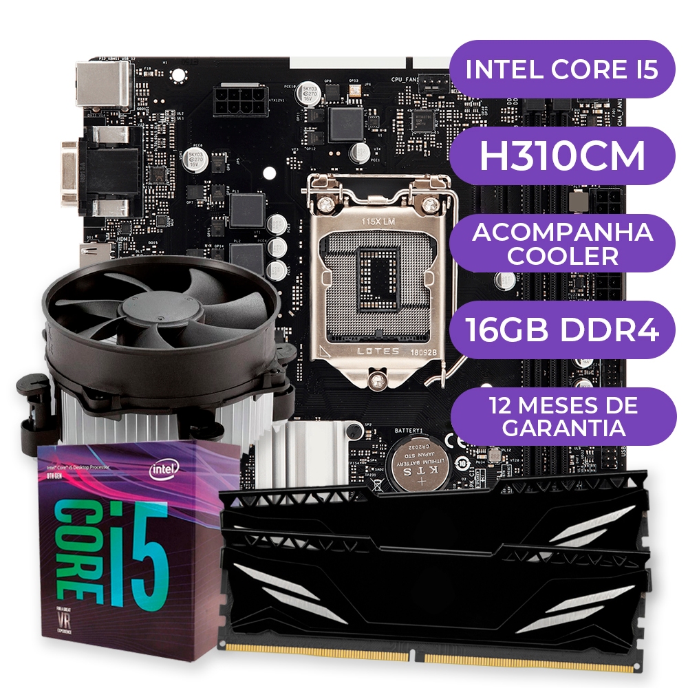 Kit Upgrade Gamer Intel Core I5 8ª Geração + Placa Mãe + 16GB DDR4 em Oferta na Shopee
