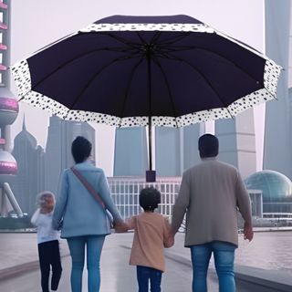 Guarda-chuva Bolinha Grande Reforçado Contra Vento Cabe Na Bolsa em Oferta na Shopee