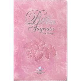 Bíblia Sagrada Letra Gigante - Rosa Nobre