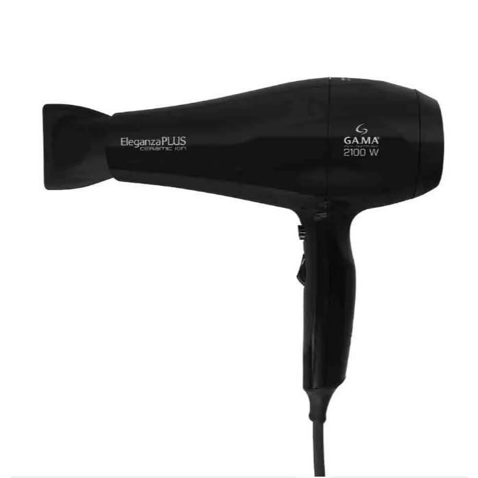 Secador de Cabelo GAMA ITALY Ceramic Íon Preto - 2100W 2 Velocidades Professional Eleganza Plus