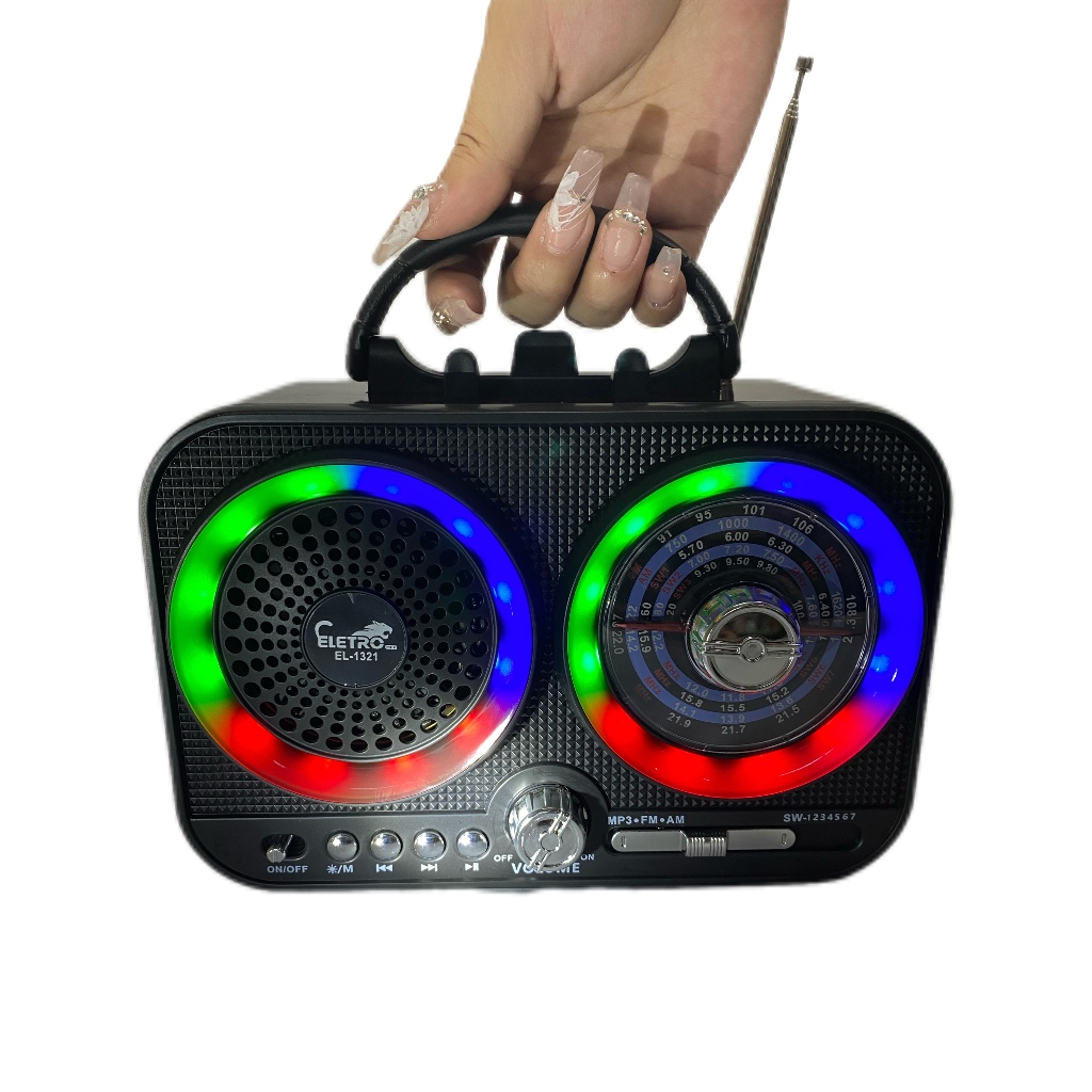 Rádio Portátil AM FM Bivolt Pen Drive Bluetooth USB