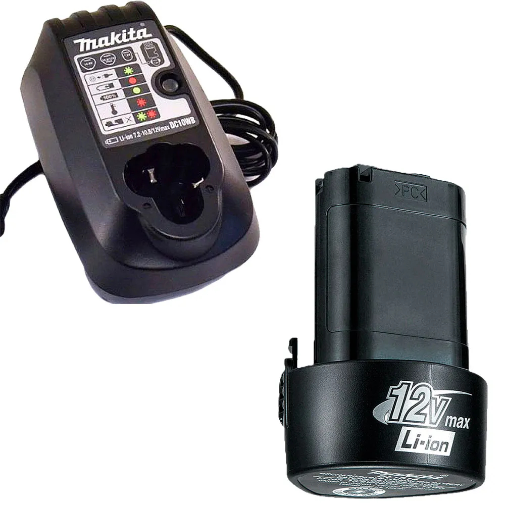 Kit Bateria e Carregador Makita Bateria 12V BL1015K e Carregador DC10WB para Ferramentas Makita em Oferta na Shopee
