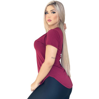 Kit 2/3/4/5 Blusinha Feminina Longline Academia Fit Tapa Bumbum