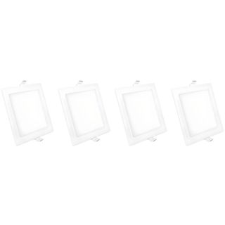 Kit 4 Luminária Painel Plafon Led Embutir Quadrado 12w Bivolt Elgin em Oferta na Shopee
