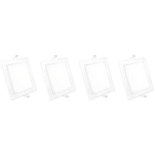 Kit 4 Luminária Painel Plafon Led Embutir Quadrado 12w Bivolt Elgin em Oferta na Shopee