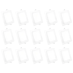Kit 15 Luminária Painel Plafon Led Embutir Quadrado 12w Bivolt Elgin