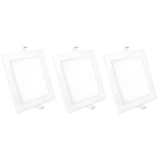 Kit 3 Luminária Painel Plafon Led Embutir Quadrado 12w Bivolt Elgin em Oferta na Shopee