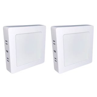 Kit 2 Luminária Painel Plafon Led Sobrepor Quadrado 6w Bivolt em Oferta na Shopee