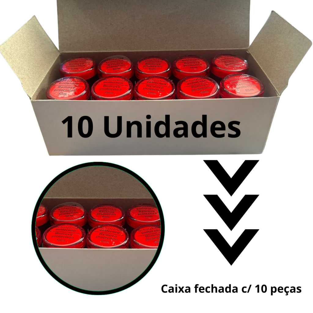 Sinaleiro Led Iluminado Vermelho 22mm 220v Caixa fechada 10 Peças