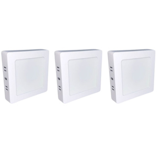 Kit 3 Luminária Painel Plafon Led Sobrepor Quadrado 6w Bivolt em Oferta na Shopee