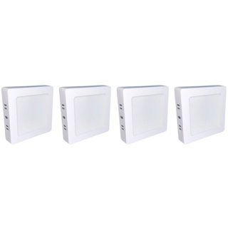 Kit 4 Luminária Painel Plafon Led Sobrepor Quadrado 6w Bivolt em Oferta na Shopee