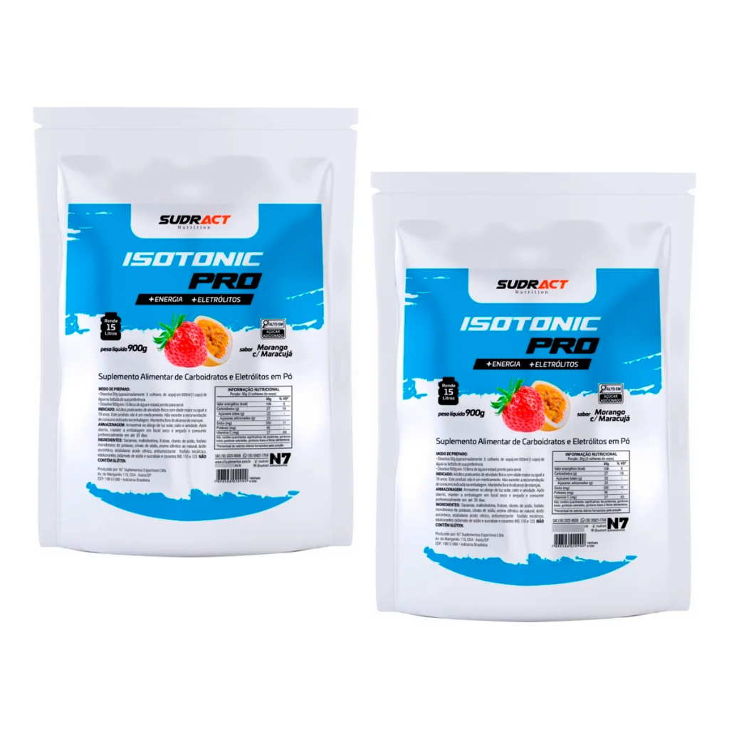 2x Isotonic Pro 900g cada Sudract - Rende 15 litros - Isotônico em pó Hydramaxi - Igual Gatorade