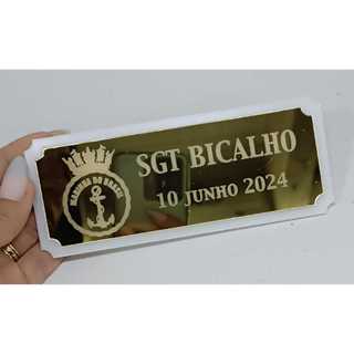 Placa De Identificação Acrílico 15x6cm Personalizada A Laser em Oferta na Shopee