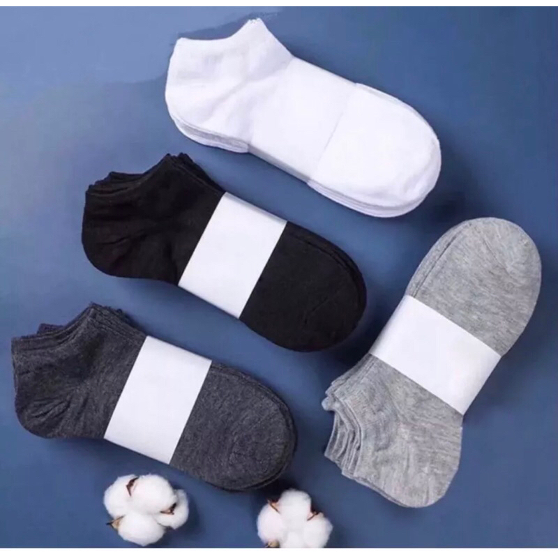 Kit ate 12 Pares de Meias Soquete cano curto unissex Masculina e Feminina de Algodão em Oferta na Shopee
