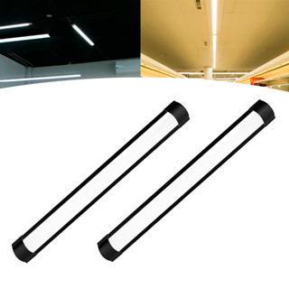 Kit 2 Luminária Tubular Sobrepor Led Linear Preto 60cm 20w em Oferta na Shopee