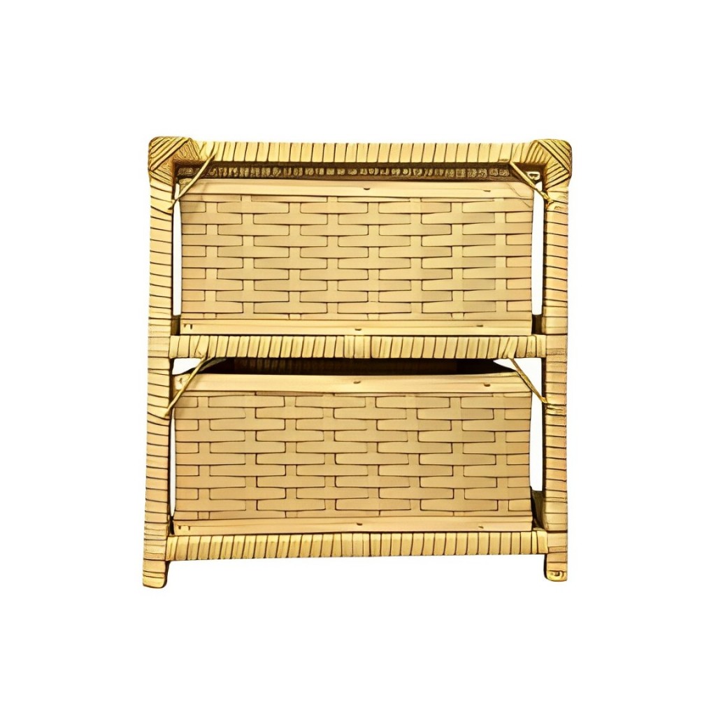 Gaveteiro Sintético Organizador Artesanal 2 Gavetas 40x28x38