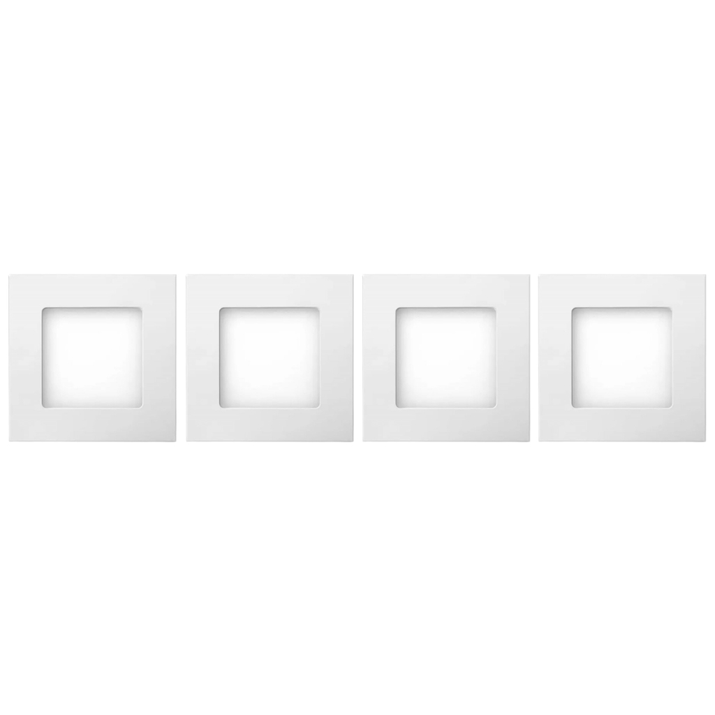Kit 4 Luminária Painel Plafon Led Embutir Quadrado 6w Bivolt Teto Elgin - Home & Living