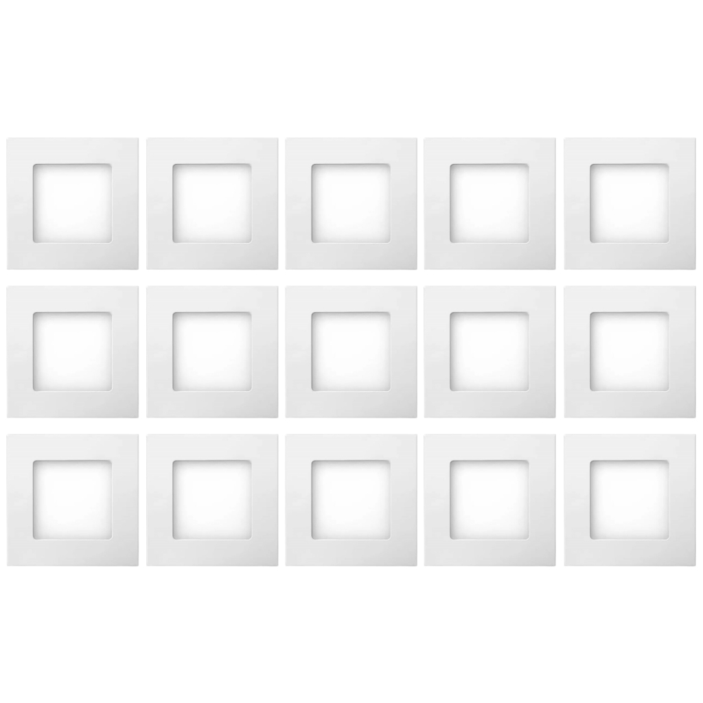 Kit 15 Luminária Painel Plafon Led Embutir Quadrado 6w Bivolt Teto Elgin em Oferta na Shopee