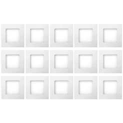 Kit 15 Luminária Painel Plafon Led Embutir Quadrado 6w Bivolt Teto Elgin