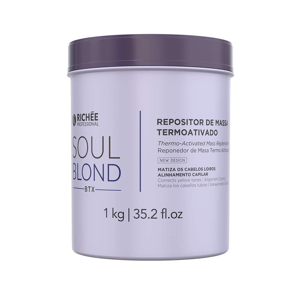 Richée Soul Blond Repositor de Massa Termo Ativado 1Kg em Oferta na Shopee