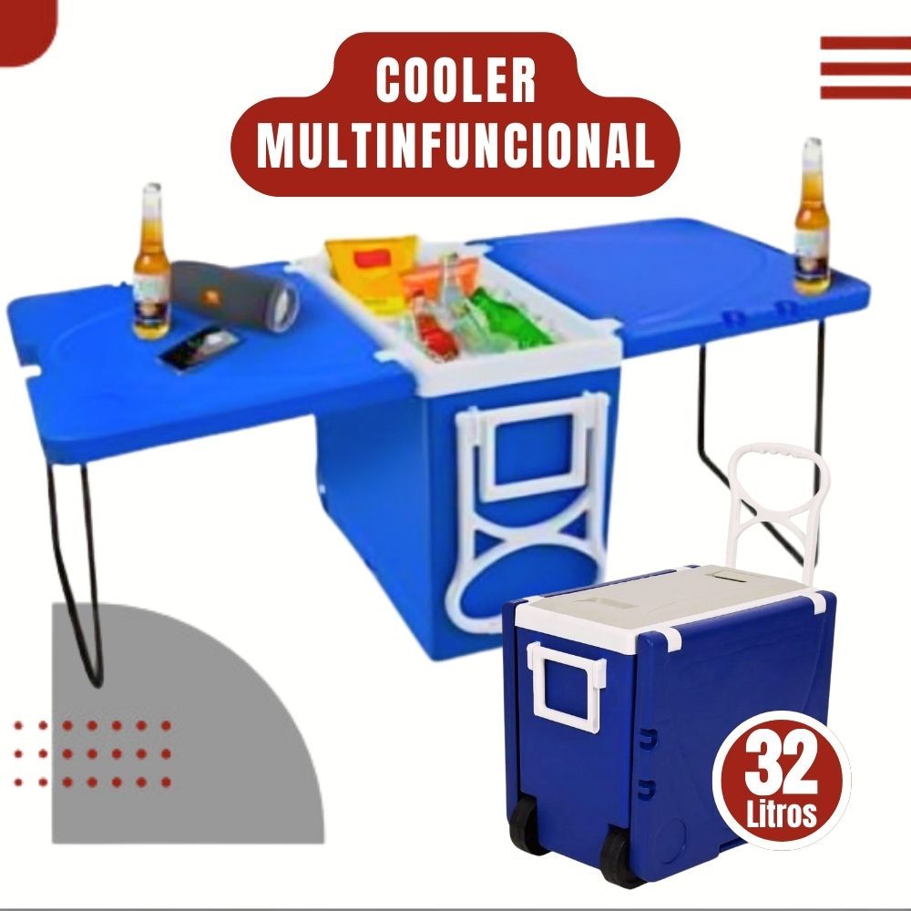Cooler Multifuncional Super Térmica 32 Litros Casa Praia Multiuso