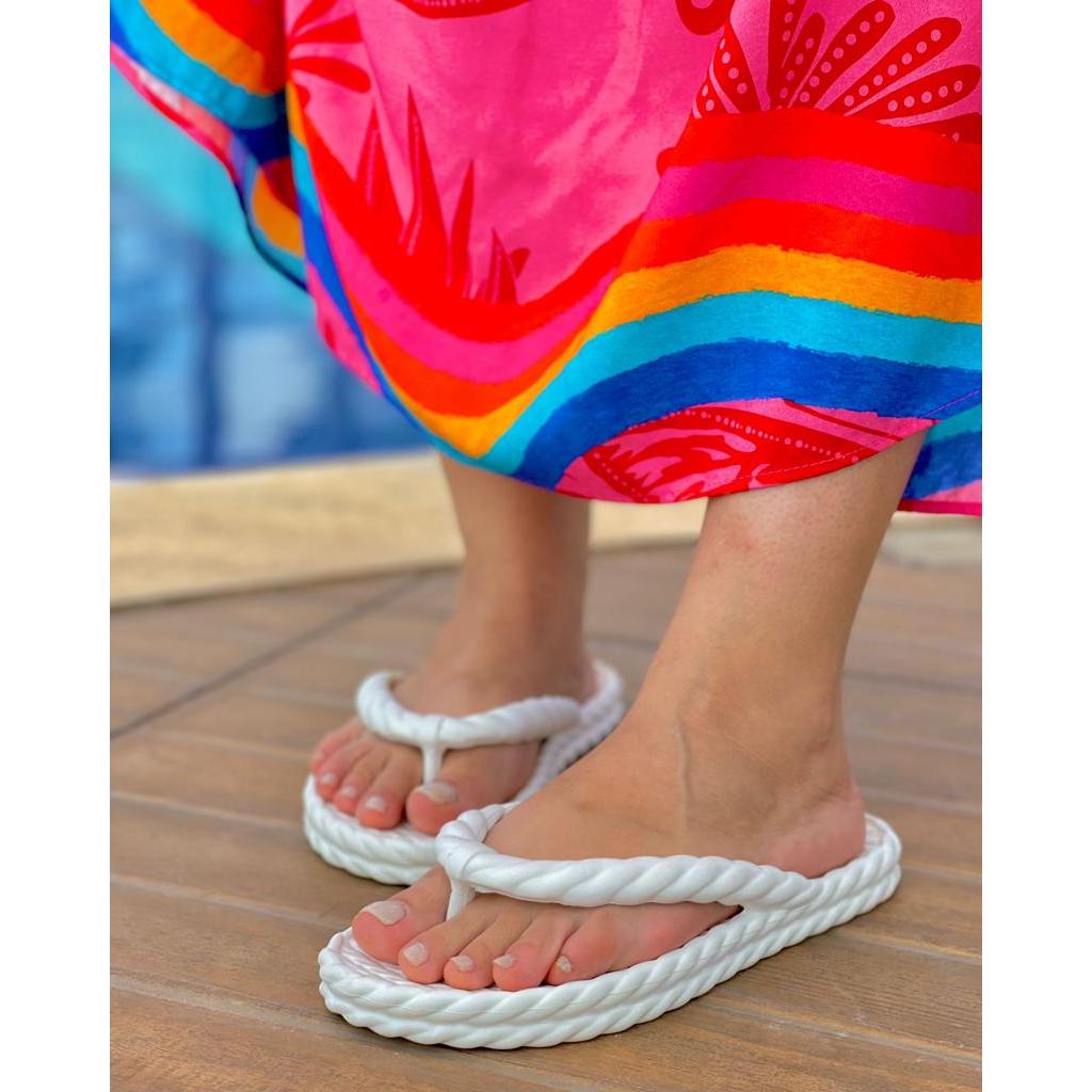 Chinela feminina trançada eva macia nuvem confortável solado anatomico lançamento