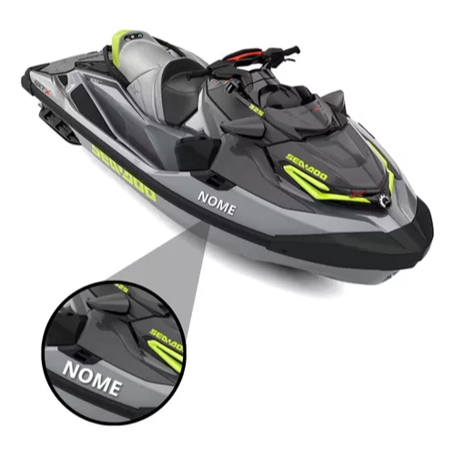 Adesivo Para Jet Ski, Lancha Seu Nome Cor Personalizado