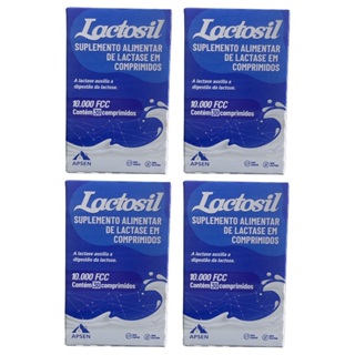 Kit 4 Caixas Lactosil Enzima Lactase 10.000 FCC 30 comprimidos em Oferta na Shopee