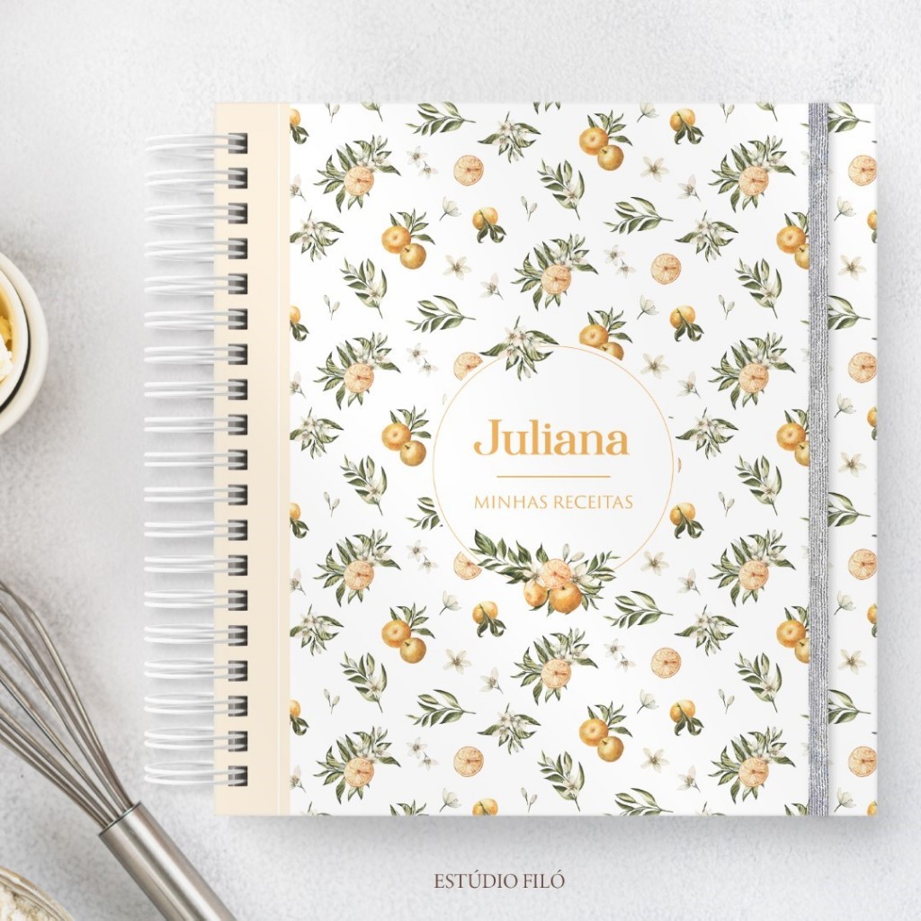 Caderno de receitas laranjinha - tamanho especial em Oferta na Shopee