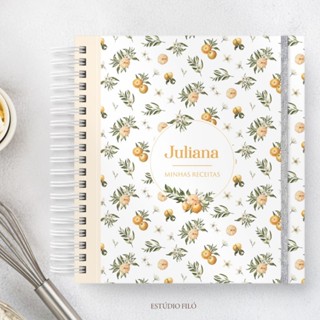 Caderno de receitas laranjinha - tamanho especial em Oferta na Shopee
