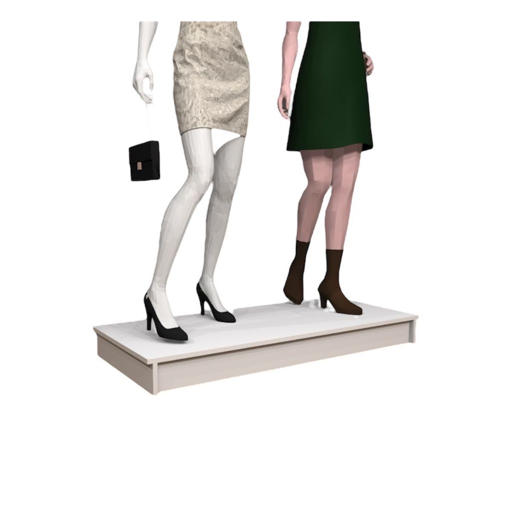 Suporte Tablado Para Loja Manequim Mdf Resistente Branco